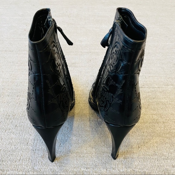 Chanel Laser Cut Camellia Ankle Boots - Picture 7 of 9